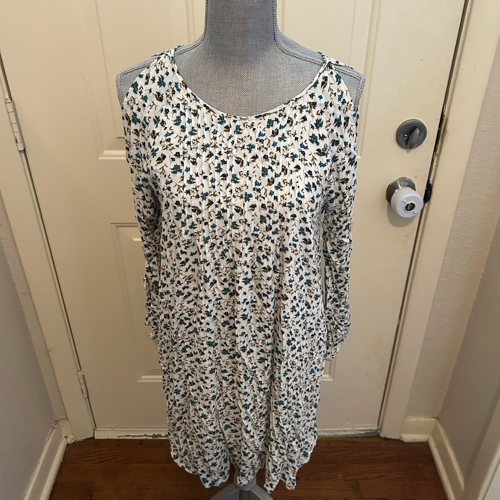Old Navy White and Blue Floral Dress